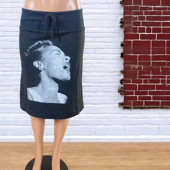 NWOT Billie Holiday Singing Skirt Black Size Large - Picture 6 of 8